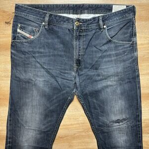 Diesel Jeans Men 36x32 Blue Krayver Slim Carrot Fit Distressed Denim Pants 0837K